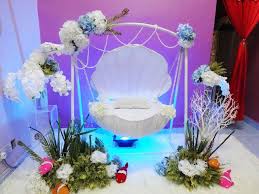 Pelamin Berendoi Cukur Jambul Venue Petaling Jaya Kuala Lumpur Mermaid Cradle Wasap 012 35506 Naming Ceremony Decoration Cradle Ceremony Cradle Decoration