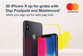 The digi postpaid 78 plan offers 12gb (6gb all day and 6gb on weekends) of data, but with a slightly higher device price at rm3,895. 50 Iphone X Up For Grabs With Digi Postpaid And Mastercard
