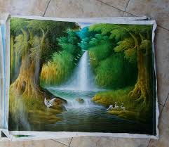 Download now 75 contoh gambar sketsa pemandangan alam pantai gunung. 34 Populer Lukisan Pemandangan Air Terjun Menggunakan Pelbagai Jenis Garisan Pemandanganbaruu