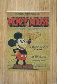 Metal drummer ruben begins to lose his hearing. Mickey Mouse Sound Cartoon Vintage Poster