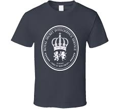The government communications headquarters sticker. Royal Secret Intelligence Service 00 Section British Spy Agency Logo T Shirt White