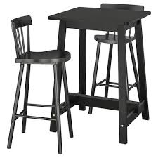 Jokkmokk Bar Table And 4 Bar Stools Black Brown Ikea In 2020 Bar Stools Bar Table Pub Table And Chairs