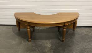 This coffee table was designed by bo concept and it's a highly functional piece of furniture. Reduced Like New High End Antique Solid Pecan Curved Drop Leaf Coffee Table Creative Bargains