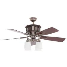 Hampton Bay Garrison 52 In Indoor Gunmetal Ceiling Fan With Light Kit And Remote Control Ac438 Gm The Home Depot Ceiling Fan Ceiling Fan With Light Ceiling