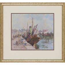 Past auction: GERTRUDE MARY COVENTRY (SCOTTISH 1886-1964) HARBOUR SCENE