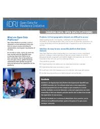 Miga fulfills this mandate by offering political risk insurance (guarantees) to. Sharing Data Open Data Platforms Gfdrr