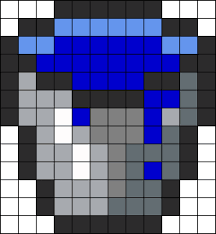 Minecraft Water Bucket Kandi Pattern Minecraft Beads Minecraft Minecraft Quilt