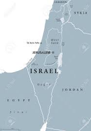 Israel ataca a egipto, siria y jordania en una operación relámpago. Mapa Politico De Israel Con Jerusalen Capital Y Vecinos Estado De Israel Un Pais En El Oriente Medio Y La Zona Palestina De Cisjordania Y La Franja De Gaza Ilustracion Con El