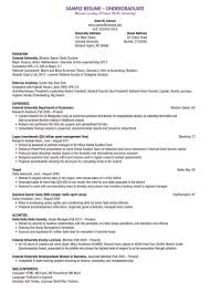 Resume Templates Undergraduate Student Resume Template College Resume Resume Examples
