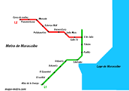 Maracaibo metro map, Venezuela