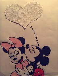 Disney Drawing Mickeyandminnie Love Heart Burned Name Thinkingbubble Color Drawing Illustrations My Drawings Thinking Bubble
