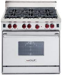 All of their products are of the highest a gas range, or a gas stove is a stove/cooker that uses either propane, natural gas, syngas, butane, liquefied petroleum gas, or any other flammable gas as. Wolf R366 36 Inch Pro Style Gas Range With 6 Dual Brass Open Burners 5 5 Cu Ft Convection Oven Infrared Broiler Automatic Reignition And Drip Tray Natural Gas