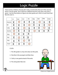 Check spelling or type a new query. Hard Logic Puzzle For Kids Answers Woo Jr Kids Activities Math Logic Puzzles Logic Puzzles Logic Puzzles Brain Teasers