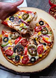 Breakfast pizza rules, but who has time to mess with dough before noon? Veggie Pita Bread Pizza Shweta In The Kitchen