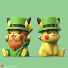 STL file POKEMON - ST. PATRICK'S DAY PIKACHU (EASY PRINT NO SUPPORT) 🐉・3D  printing template to download・Cults