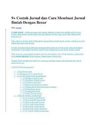 Membaca artikel dari jurnal tidak kredibel bisa bahaya yang akan membuat kamu bingung, malah kadang salah. Doc 9 Contoh Jurnal Dan Cara Membuat Jurnal Ilmiah Dengan Benar Anas Anasi Academia Edu