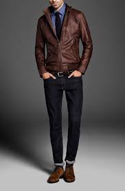 Dressing Style For Men In Winter Leather Jacket Outfit Men Leather Jacket Men Brown Leather Bomber Jacket