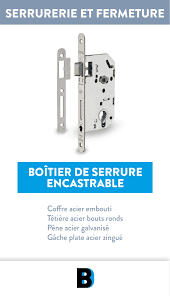 Boitier De Serrure Encastrable Serrure Acier Galvanise Coffre