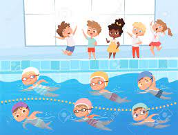 Swimming cartoon images for kids. Swimming Competition Kids Water Sport Swimming Race In Pool Royalty Free Cliparts Vectors And Stock Illustration Image 140340000