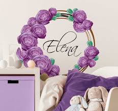 Check spelling or type a new query. Violet Flowers Customizable Flower Wall Decal Tenstickers