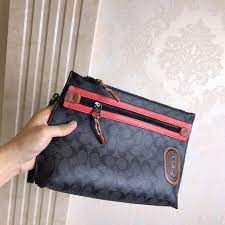Coach coach metropolitan flight bag with tattoo tooling. 2019 New Coach Bags Zipper Men S Leather Pouches Clutch Envelope Bag Shopee Malaysia