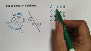 Ada dua jenis sudut sepihak yaitu Sudut Bertolak Belakang 1 Youtube