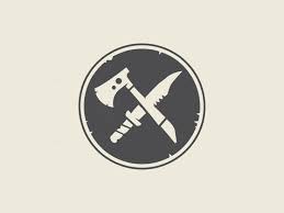 Tomahawk And Knife Emblem Knife Logo Emblem Design Emblems