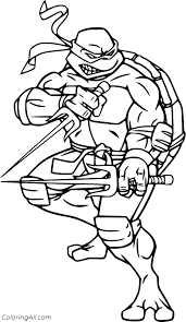 Free coloring pages · cartoon characters coloring book; Ninja Turtle Raphael Coloring Page Coloringall