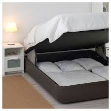 Malm Estrutura Cama C Arrumacao Preto Castanho 140x200 Cm Ikea Ideias De Cama Ikea Armazenamento De Cama