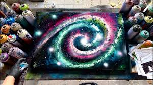 Swirling Galaxy Spray Paint Art By Skech Youtube