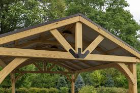 12x12 Backyard Wood Pavilion Kit Yardcraft Backyard Pavilion Pergola Patio Wooden Pavilion