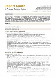 Managed a team of 5 other financial analysts; Financial Business Analyst Resume Samples Qwikresume