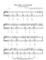 What Makes You Beautiful By One Direction Piano Sheet Music Intermediate Level