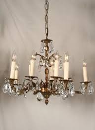Vintage Chandelier With Spanish Castings C 1950 Restoration Lighting Gallery Vintage Crystal Chandelier Vintage Chandelier Antique Brass Chandelier