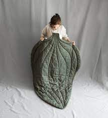 Linen Leaf Blanket Linen Mat Floor Mat Play Mat Linen Duvet Etsy Leaf Blanket Baby Sewing Diy Baby Stuff