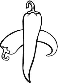 Green Chile Line Art Google Search Stuffed Peppers Chili Pepper Coloring Pages