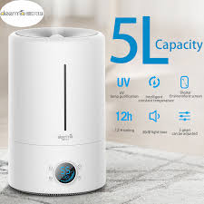 Smart humidification intelligent constant humidity. Original Xiaomi Deerma 5l Air Humidifier Mute Ultrasonic Home Aromatherapy Machine Aroma Humidifier Warm Light 3 Way Add Water Buy At The Price Of 79 91 In Aliexpress Com Imall Com