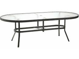 Woven gray teak 63'' wide round dining table. Winston Obscure Glass Aluminum 84 X 42 Oval Dining Table With Umbrella Hole Wsm8184rgu