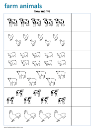 Count How Many Farm Animals Kindergarten Math Worksheets Counting Preschool Math Worksheets Kids Worksheets Preschool