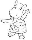 Tasha the sweet hippo from the backyardigans coloring page. The Backyardigans Coloring Page