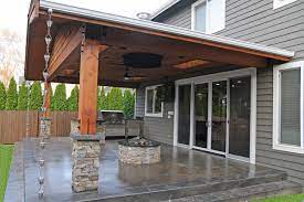 Are you in the market for a well made and uniquely designed fire pit? Covered Patio Firepit Craftsman Patio Seattle By Estate Homes Houzz Nz