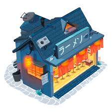 Handmade ramen stalls by carpenters (しゅんやっちゃん) ℹ️his father is a carpenter who specializes in temples. Japanese Ramen Shop By Angshumandhar On Newgrounds