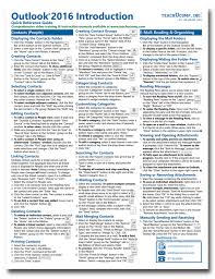 Buy Outlook 2016 Cheat Sheets At Teachucomp Inc