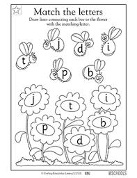Allow children to work at their own pace . Matching Letters Bees Kindergarten Preschool Reading Worksheet Greatschools
