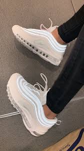 Nike White Reflective 97s Shoegame Nike Air Max 97 White White Pure Platinum Celebrating It S 20th Anniversary T In 2020 Fresh Shoes Hype Shoes Sneakers Fashion