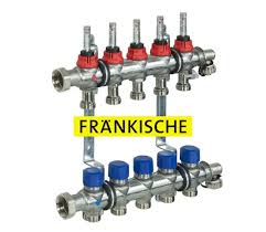 Yerden ısıtma da kollektör montajı, kolon hattı, hava alma purjörü ve askıları, gidiş dönüş boruların montajı, hassas ayar vanaları Fraenkische 8 Li Paslanmaz Celik Kollektor Seti Yerden Isi Market