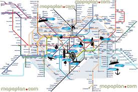 London Map Tube Map With Tourist Spots Points Of Interest Overlay Including Greenwich National History Museum London London Tube Map London Map Map Tube