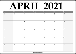This 2021 free printable monthly calendar helps you in all your important tasks such as scheduling business, tracking appointments, upcoming event planning, creating an action plan, following a routine, and more. April 2021 Calendar Template Free Printable Calendar Monthly