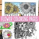 By best coloring pagesaugust 22nd 2017. Flower Coloring Pages For Adults Easy Peasy And Fun