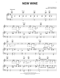 Hillsong Worship New Wine Sheet Music Notes Chords Score Download Printable Pdf Sheet Music Notes Sheet Music Music Notes
